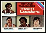 1975 Topps #131  -  Geoff Petrie / Sidney Wicks Trail Blazers Leaders<br />K75T 05 5477<br /><a class='button AddToCart' data-ajax='true' data-ajax-mode='replace' data-ajax-update='#cart-info' href='/AddToCart?itemId=7052220&quantity=1&type=0'>Add To Cart</a>