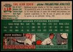 1954 Topps #118 Carl Scheib<br />B54T 03 0941<br /><a class='button AddToCart' data-ajax='true' data-ajax-mode='replace' data-ajax-update='#cart-info' href='/AddToCart?itemId=7053022&quantity=1&type=0'>Add To Cart</a>