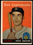 1958 Topps #405 Ken Aspromonte<br />B58T 10 6928<br /><a class='button AddToCart' data-ajax='true' data-ajax-mode='replace' data-ajax-update='#cart-info' href='/AddToCart?itemId=7053212&quantity=1&type=0'>Add To Cart</a>