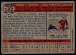 1957 Topps #142 Charley Thompson<br />B57T 09 7857<br /><a class='button AddToCart' data-ajax='true' data-ajax-mode='replace' data-ajax-update='#cart-info' href='/AddToCart?itemId=7053410&quantity=1&type=0'>Add To Cart</a>