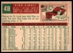 1959 Topps #418 Gino Cimoli<br />B59T 14 9479<br /><a class='button AddToCart' data-ajax='true' data-ajax-mode='replace' data-ajax-update='#cart-info' href='/AddToCart?itemId=7053605&quantity=1&type=0'>Add To Cart</a>