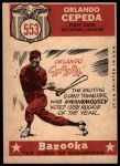 1959 Topps #553  -  Orlando Cepeda All-Star<br />B59T 14 9615<br /><a class='button AddToCart' data-ajax='true' data-ajax-mode='replace' data-ajax-update='#cart-info' href='/AddToCart?itemId=7053744&quantity=1&type=0'>Add To Cart</a>