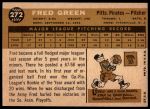 1960 Topps #272 Fred Green<br />B60T 14 1222<br /><a class='button AddToCart' data-ajax='true' data-ajax-mode='replace' data-ajax-update='#cart-info' href='/AddToCart?itemId=7054279&quantity=1&type=0'>Add To Cart</a>