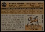 1960 Topps #489 Steve Ridzik<br />B60T 14 1408<br /><a class='button AddToCart' data-ajax='true' data-ajax-mode='replace' data-ajax-update='#cart-info' href='/AddToCart?itemId=7054468&quantity=1&type=0'>Add To Cart</a>
