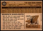 1960 Topps #383 Leon Wagner<br />B60T 14 1461<br /><a class='button AddToCart' data-ajax='true' data-ajax-mode='replace' data-ajax-update='#cart-info' href='/AddToCart?itemId=7054521&quantity=1&type=0'>Add To Cart</a>