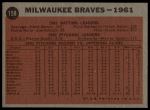 1962 Topps #158 NRM  Braves Team<br />B62T 12 5356<br /><a class='button AddToCart' data-ajax='true' data-ajax-mode='replace' data-ajax-update='#cart-info' href='/AddToCart?itemId=7054735&quantity=1&type=0'>Add To Cart</a>