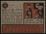 1962 Topps #166 NRM Don Lee<br />B62T 12 5365<br /><a class='button AddToCart' data-ajax='true' data-ajax-mode='replace' data-ajax-update='#cart-info' href='/AddToCart?itemId=7054744&quantity=1&type=0'>Add To Cart</a>