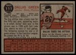 1962 Topps #111 NRM Dallas Green<br />B62T 12 5382<br /><a class='button AddToCart' data-ajax='true' data-ajax-mode='replace' data-ajax-update='#cart-info' href='/AddToCart?itemId=7054762&quantity=1&type=0'>Add To Cart</a>