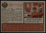 1962 Topps #171 NRM Dave Sisler<br />B62T 12 5460<br /><a class='button AddToCart' data-ajax='true' data-ajax-mode='replace' data-ajax-update='#cart-info' href='/AddToCart?itemId=7054844&quantity=1&type=0'>Add To Cart</a>