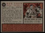 1962 Topps #109 Bob Shaw<br />B62T 12 5499<br /><a class='button AddToCart' data-ajax='true' data-ajax-mode='replace' data-ajax-update='#cart-info' href='/AddToCart?itemId=7054884&quantity=1&type=0'>Add To Cart</a>