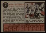 1962 Topps #182 NRM Bob Nieman<br />B62T 12 5536<br /><a class='button AddToCart' data-ajax='true' data-ajax-mode='replace' data-ajax-update='#cart-info' href='/AddToCart?itemId=7054922&quantity=1&type=0'>Add To Cart</a>