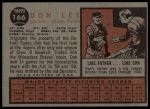 1962 Topps #166 GRN Don Lee<br />B62T 12 5786<br /><a class='button AddToCart' data-ajax='true' data-ajax-mode='replace' data-ajax-update='#cart-info' href='/AddToCart?itemId=7055178&quantity=1&type=0'>Add To Cart</a>