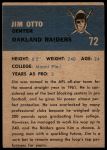 1962 Fleer #72 Jim Otto<br />F62F 04 2969<br /><a class='button AddToCart' data-ajax='true' data-ajax-mode='replace' data-ajax-update='#cart-info' href='/AddToCart?itemId=7055558&quantity=1&type=0'>Add To Cart</a>