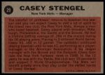 1962 Topps #29 Casey Stengel<br />B62T 12 5828<br /><a class='button AddToCart' data-ajax='true' data-ajax-mode='replace' data-ajax-update='#cart-info' href='/AddToCart?itemId=7055788&quantity=1&type=0'>Add To Cart</a>