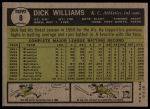 1961 Topps #8 Dick Williams<br />B61T 15 0788<br /><a class='button AddToCart' data-ajax='true' data-ajax-mode='replace' data-ajax-update='#cart-info' href='/AddToCart?itemId=7055970&quantity=1&type=0'>Add To Cart</a>