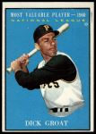 1961 Topps #486  -  Dick Groat Most Valuable Player<br />B61T 15 0840<br /><a class='button AddToCart' data-ajax='true' data-ajax-mode='replace' data-ajax-update='#cart-info' href='/AddToCart?itemId=7056025&quantity=1&type=0'>Add To Cart</a>