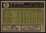 1961 Topps #82 Joe Christopher<br />B61T 15 0915<br /><a class='button AddToCart' data-ajax='true' data-ajax-mode='replace' data-ajax-update='#cart-info' href='/AddToCart?itemId=7056102&quantity=1&type=0'>Add To Cart</a>
