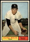 1961 Topps #387 Duke Maas<br />B61T 15 1030<br /><a class='button AddToCart' data-ajax='true' data-ajax-mode='replace' data-ajax-update='#cart-info' href='/AddToCart?itemId=7056219&quantity=1&type=0'>Add To Cart</a>