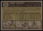 1961 Topps #349 Danny McDevitt<br />B61T 15 1037<br /><a class='button AddToCart' data-ajax='true' data-ajax-mode='replace' data-ajax-update='#cart-info' href='/AddToCart?itemId=7056226&quantity=1&type=0'>Add To Cart</a>