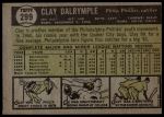 1961 Topps #299 Clay Dalrymple<br />B61T 15 1188<br /><a class='button AddToCart' data-ajax='true' data-ajax-mode='replace' data-ajax-update='#cart-info' href='/AddToCart?itemId=7056386&quantity=1&type=0'>Add To Cart</a>