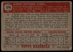 1952 Topps #278 Al Clark<br />B52T 02 2668<br /><a class='button AddToCart' data-ajax='true' data-ajax-mode='replace' data-ajax-update='#cart-info' href='/AddToCart?itemId=7056518&quantity=1&type=0'>Add To Cart</a>