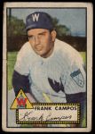 1952 Topps #307 xSTR Frank Campos<br />B52T 02 2674<br /><a class='button AddToCart' data-ajax='true' data-ajax-mode='replace' data-ajax-update='#cart-info' href='/AddToCart?itemId=7056526&quantity=1&type=0'>Add To Cart</a>