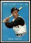1961 Topps #486  -  Dick Groat Most Valuable Player<br />B61T 15 0508<br /><a class='button AddToCart' data-ajax='true' data-ajax-mode='replace' data-ajax-update='#cart-info' href='/AddToCart?itemId=7056632&quantity=1&type=0'>Add To Cart</a>