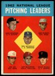#7 NL Pitching Leaders Don Drysdale / Joey Jay / Art Mahaffey / Billy O'Dell / Bob Purkey / Jack Sanford 