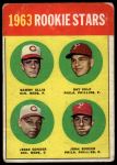 1963 Topps #29 III  -  Sammy Ellis / Ray Culp / John Boozer / Jesse Gonder Rookie Stars<br />B63T 10 9498<br /><a class='button AddToCart' data-ajax='true' data-ajax-mode='replace' data-ajax-update='#cart-info' href='/AddToCart?itemId=7056702&quantity=1&type=0'>Add To Cart</a>