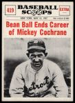 #419 Bean Ball Ends Career  Mickey Cochrane  