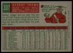 1959 Topps #337 George Crowe<br />B59T 14 9838<br /><a class='button AddToCart' data-ajax='true' data-ajax-mode='replace' data-ajax-update='#cart-info' href='/AddToCart?itemId=7057196&quantity=1&type=0'>Add To Cart</a>