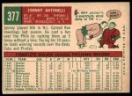 1959 Topps #377 Johnny Antonelli<br />B59T 14 9968<br /><a class='button AddToCart' data-ajax='true' data-ajax-mode='replace' data-ajax-update='#cart-info' href='/AddToCart?itemId=7057343&quantity=1&type=0'>Add To Cart</a>
