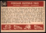 1959 Topps #543  -  Roberto Clemente / Bill Virdon / Bob Skinner Corsair Outfield Trio<br />B59T 15 0017<br /><a class='button AddToCart' data-ajax='true' data-ajax-mode='replace' data-ajax-update='#cart-info' href='/AddToCart?itemId=7057392&quantity=1&type=0'>Add To Cart</a>