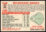 1956 Topps #95 CEN  Braves Team<br />B56T 05 9107<br /><a class='button AddToCart' data-ajax='true' data-ajax-mode='replace' data-ajax-update='#cart-info' href='/AddToCart?itemId=7057642&quantity=1&type=0'>Add To Cart</a>