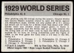 1971 Fleer World Series #27  1929 A's / Cubs<br />B71F 03 2913<br /><a class='button AddToCart' data-ajax='true' data-ajax-mode='replace' data-ajax-update='#cart-info' href='/AddToCart?itemId=7058228&quantity=1&type=0'>Add To Cart</a>