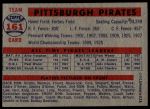 1957 Topps #161  Pirates Team<br />B57T 09 8014<br /><a class='button AddToCart' data-ajax='true' data-ajax-mode='replace' data-ajax-update='#cart-info' href='/AddToCart?itemId=7058387&quantity=1&type=0'>Add To Cart</a>
