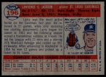 1957 Topps #196 Larry Jackson<br />B57T 09 8025<br /><a class='button AddToCart' data-ajax='true' data-ajax-mode='replace' data-ajax-update='#cart-info' href='/AddToCart?itemId=7058398&quantity=1&type=0'>Add To Cart</a>
