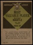 1961 Topps #475  -  Mickey Mantle Most Valuable Player<br />ST01 06 8320<br /><a class='button AddToCart' data-ajax='true' data-ajax-mode='replace' data-ajax-update='#cart-info' href='/AddToCart?itemId=7058415&quantity=1&type=0'>Add To Cart</a>