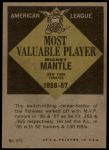 1961 Topps #475  -  Mickey Mantle Most Valuable Player<br />ST01 06 8323<br /><a class='button AddToCart' data-ajax='true' data-ajax-mode='replace' data-ajax-update='#cart-info' href='/AddToCart?itemId=7058423&quantity=1&type=0'>Add To Cart</a>