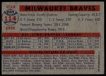 1957 Topps #114  Braves Team<br />B57T 09 8086<br /><a class='button AddToCart' data-ajax='true' data-ajax-mode='replace' data-ajax-update='#cart-info' href='/AddToCart?itemId=7058465&quantity=1&type=0'>Add To Cart</a>