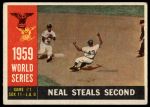 #385 1959 World Series - Game #1 - Neal Steals Second Charlie Neal 