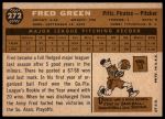 1960 Topps #272 Fred Green<br />B60T 14 1917<br /><a class='button AddToCart' data-ajax='true' data-ajax-mode='replace' data-ajax-update='#cart-info' href='/AddToCart?itemId=7059086&quantity=1&type=0'>Add To Cart</a>