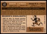 1960 Topps #41 Barry Latman<br />B60T 14 2005<br /><a class='button AddToCart' data-ajax='true' data-ajax-mode='replace' data-ajax-update='#cart-info' href='/AddToCart?itemId=7059174&quantity=1&type=0'>Add To Cart</a>