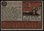 1962 Topps #149 GRN Bob Duliba<br />B62T 12 5906<br /><a class='button AddToCart' data-ajax='true' data-ajax-mode='replace' data-ajax-update='#cart-info' href='/AddToCart?itemId=7059412&quantity=1&type=0'>Add To Cart</a>