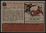 1962 Topps #97 Tito Francona<br />B62T 12 5911<br /><a class='button AddToCart' data-ajax='true' data-ajax-mode='replace' data-ajax-update='#cart-info' href='/AddToCart?itemId=7059417&quantity=1&type=0'>Add To Cart</a>