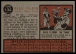 1962 Topps #124 GRN Bill Pleis<br />B62T 12 5924<br /><a class='button AddToCart' data-ajax='true' data-ajax-mode='replace' data-ajax-update='#cart-info' href='/AddToCart?itemId=7059431&quantity=1&type=0'>Add To Cart</a>