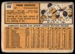 1963 Topps #400 Frank Robinson<br />B63T 10 9554<br /><a class='button AddToCart' data-ajax='true' data-ajax-mode='replace' data-ajax-update='#cart-info' href='/AddToCart?itemId=7059585&quantity=1&type=0'>Add To Cart</a>