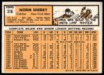 1963 Topps #316 Norm Sherry<br />B63T 10 9571<br /><a class='button AddToCart' data-ajax='true' data-ajax-mode='replace' data-ajax-update='#cart-info' href='/AddToCart?itemId=7059602&quantity=1&type=0'>Add To Cart</a>