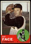 1963 Topps #409 Box in grandstand, below the flagpole, may or may not touch the right border Roy Face<br />B63T 10 9601<br /><a class='button AddToCart' data-ajax='true' data-ajax-mode='replace' data-ajax-update='#cart-info' href='/AddToCart?itemId=7059632&quantity=1&type=0'>Add To Cart</a>