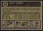 1961 Topps #395 Chuck Estrada<br />B61T 15 1271<br /><a class='button AddToCart' data-ajax='true' data-ajax-mode='replace' data-ajax-update='#cart-info' href='/AddToCart?itemId=7059805&quantity=1&type=0'>Add To Cart</a>